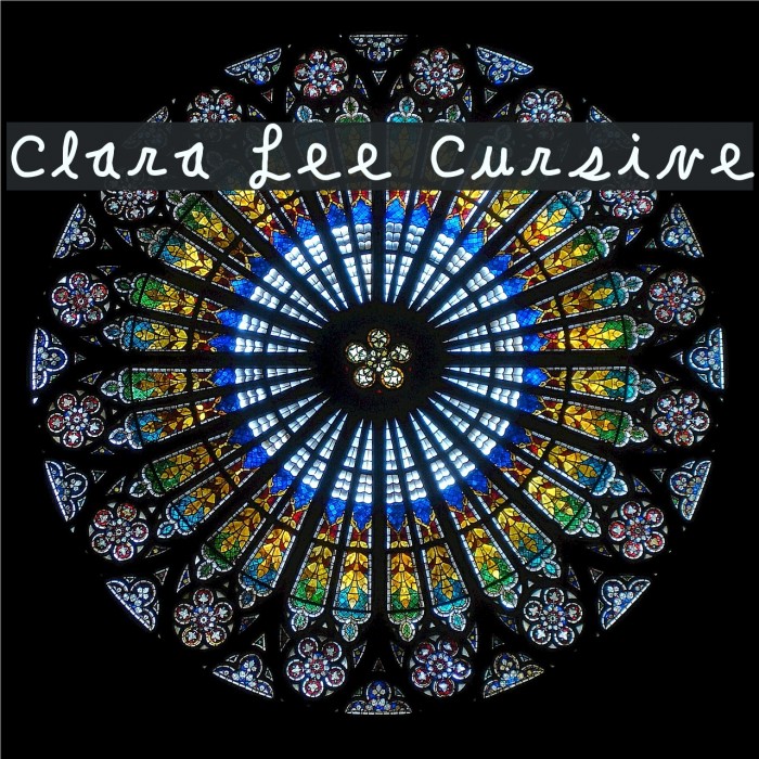 Clara Lee Cursive Font examples