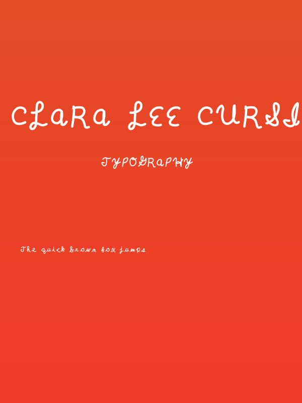 Clara Lee Cursive Poster
