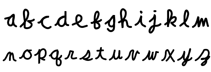 Clara Lee Cursive Font LOWERCASE