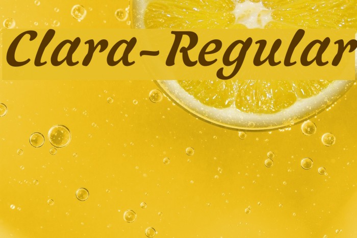 Clara-Regular Font examples