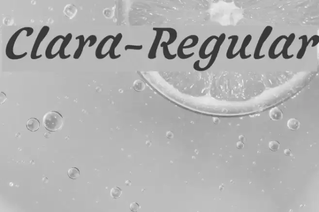 Clara-Regular Polices examples