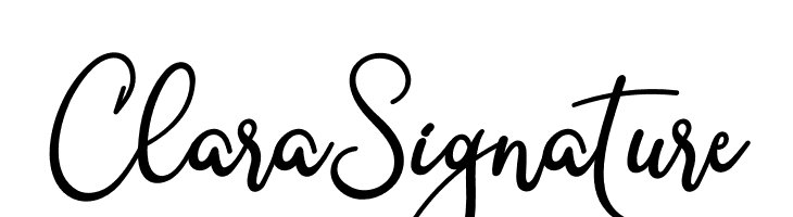 Clara Signature  フリーフォントのダウンロード