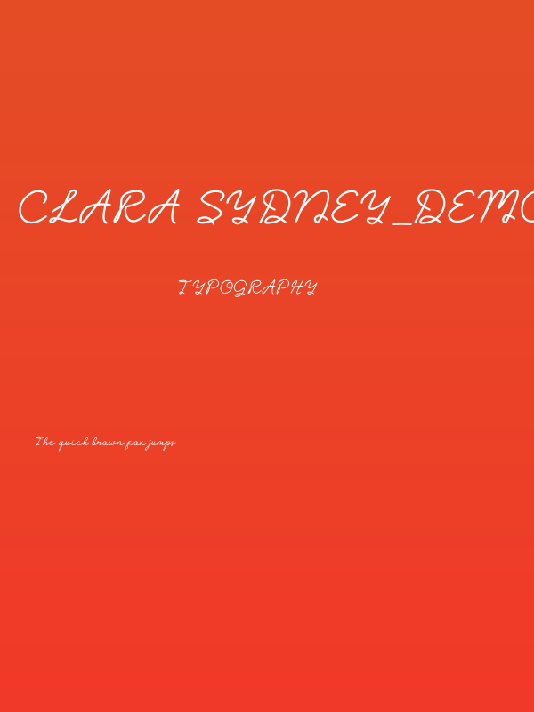 Clara Sydney_DEMO_Personal Use Poster