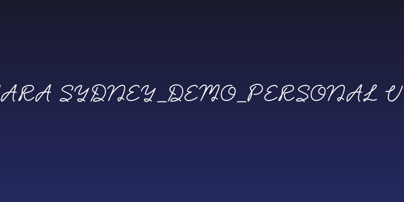 Clara Sydney_DEMO_Personal Use Social Header