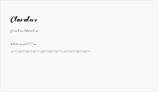 Claralove Business Card