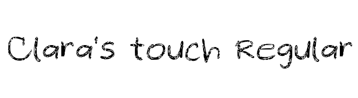 Clara's touch Regular Шрифта