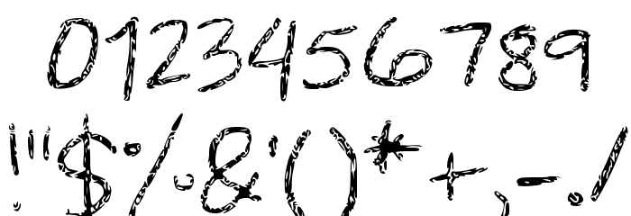 Clara's touch Regular Font OTHER CHARS