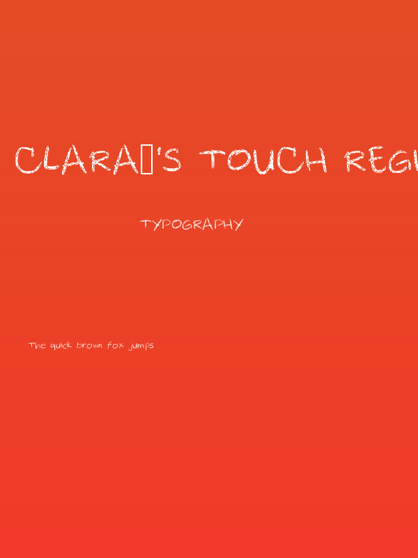 Clara's touch Regular Poster