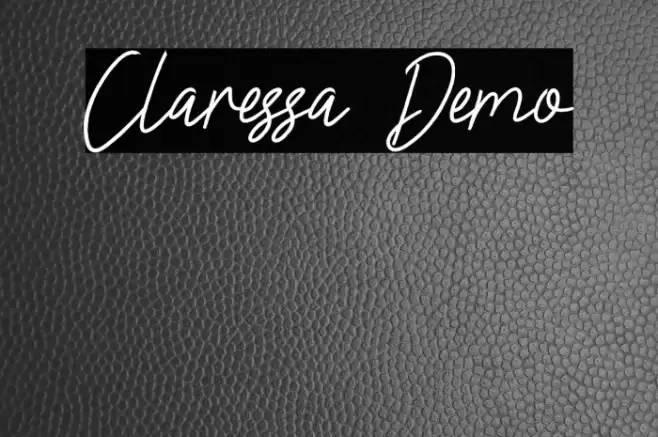 Claressa Demo Font examples
