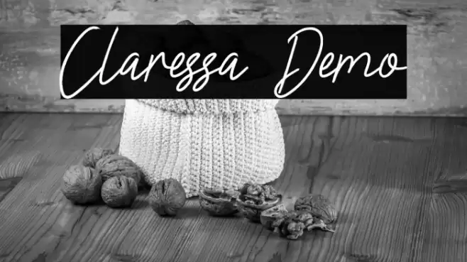 Claressa Demo Font examples