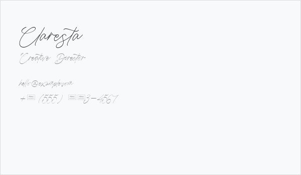 Claresta Business Card