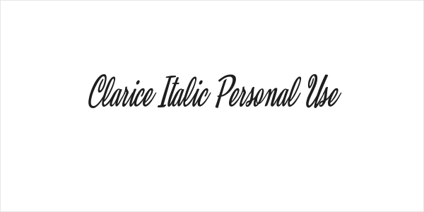 Clarice Italic Personal Use Logo