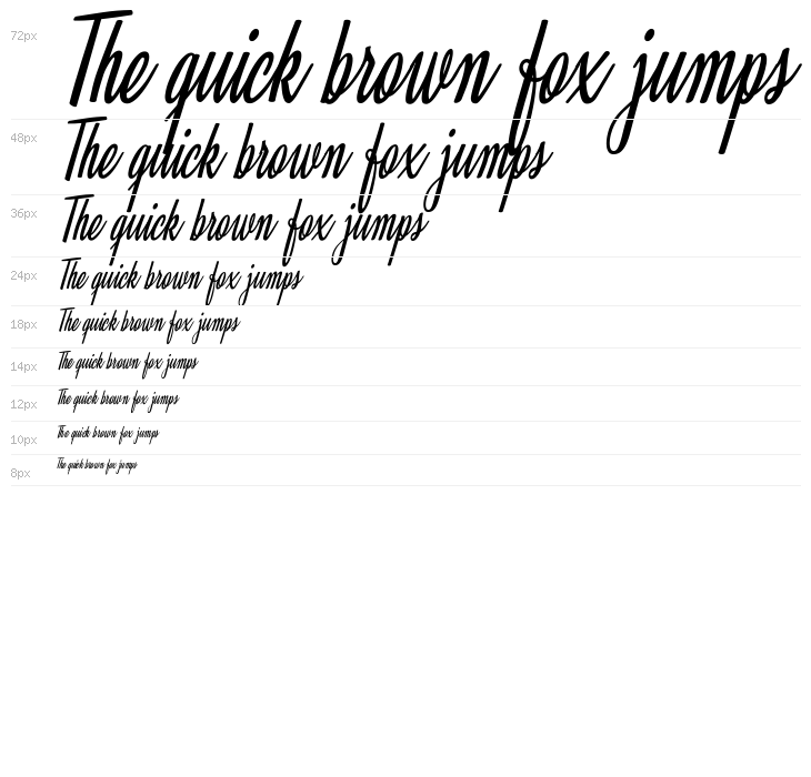 Clarice Italic Personal Use Waterfall