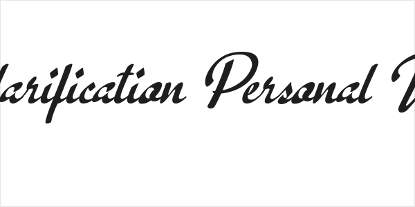 Clarification Personal Use  Logo