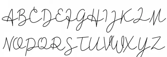 Clarisa Script Font Litere mari