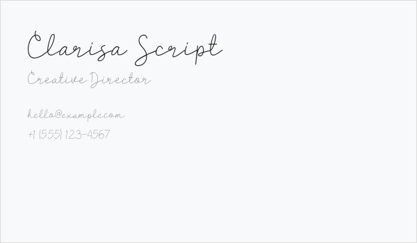 Clarisa Script Business Card
