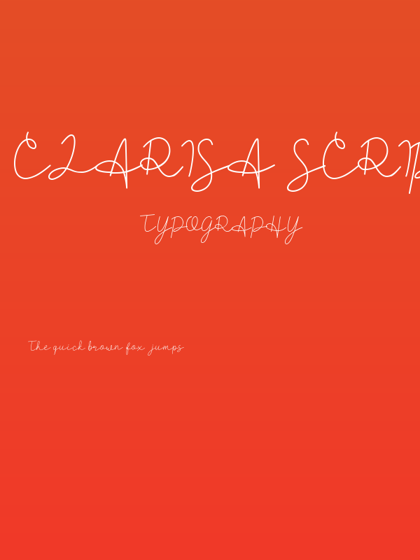 Clarisa Script Poster