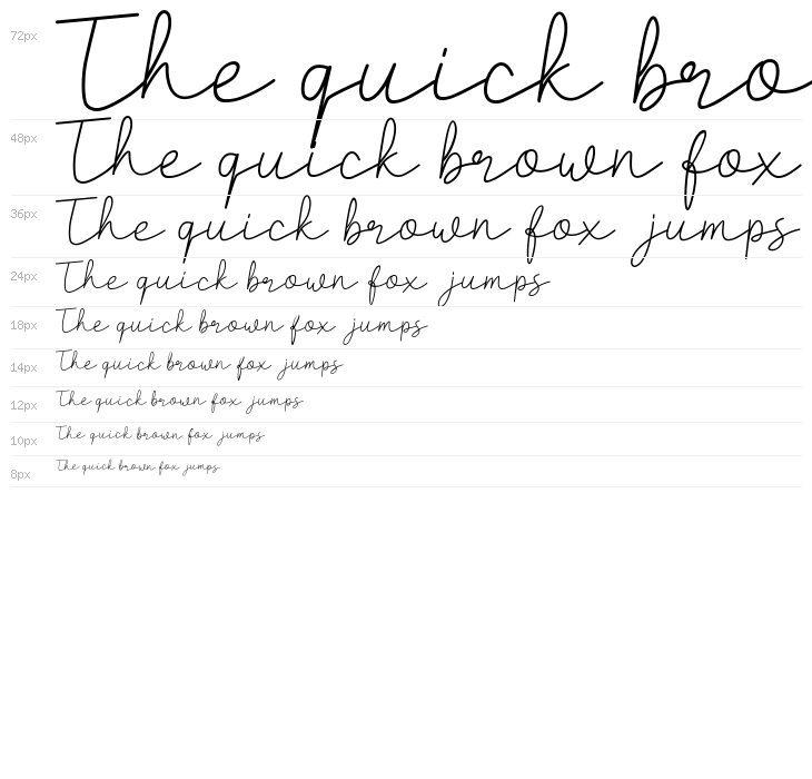 Clarisa Script Waterfall