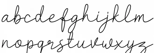 Clarisa Script 字体 小写