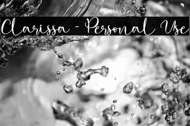 Clarissa - Personal Use Font examples