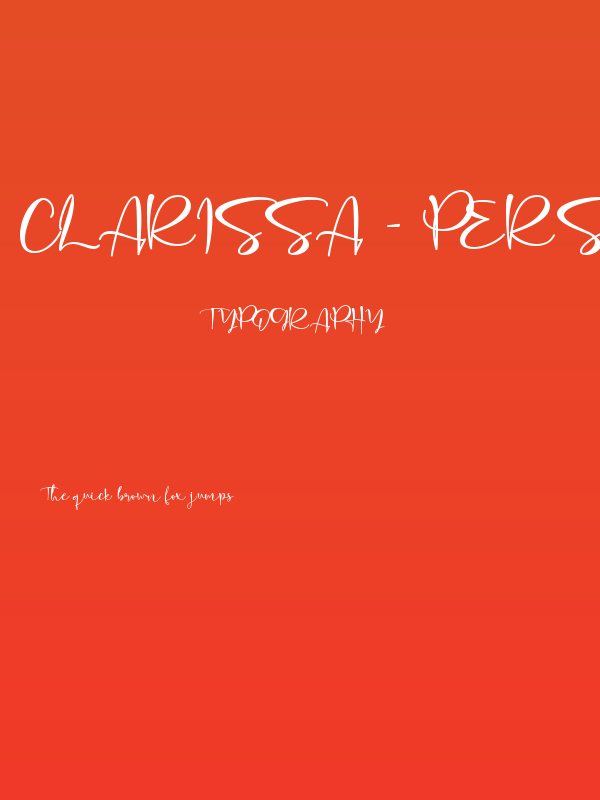 Clarissa - Personal Use Poster