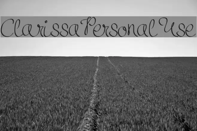 ClarissaPersonalUse Font examples