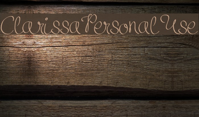 ClarissaPersonalUse Font examples