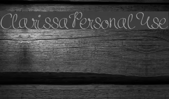ClarissaPersonalUse Font examples