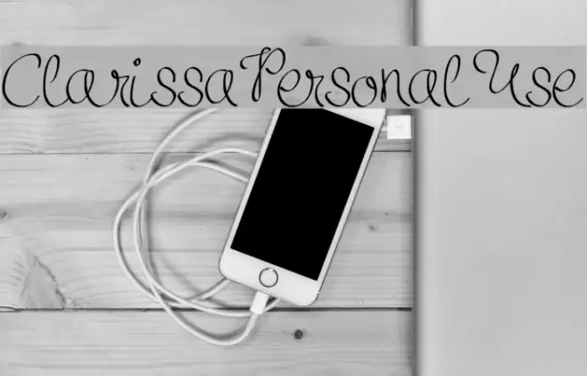 ClarissaPersonalUse Font examples