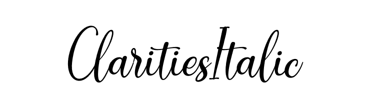 Clarities Italic  フリーフォントのダウンロード