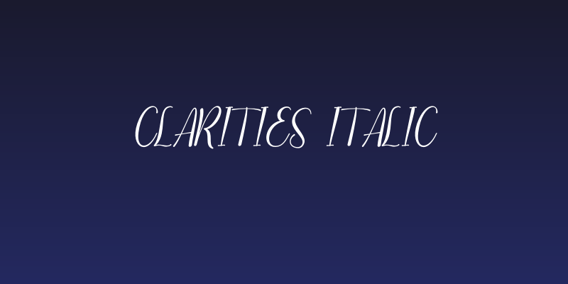 Clarities Italic Social Header