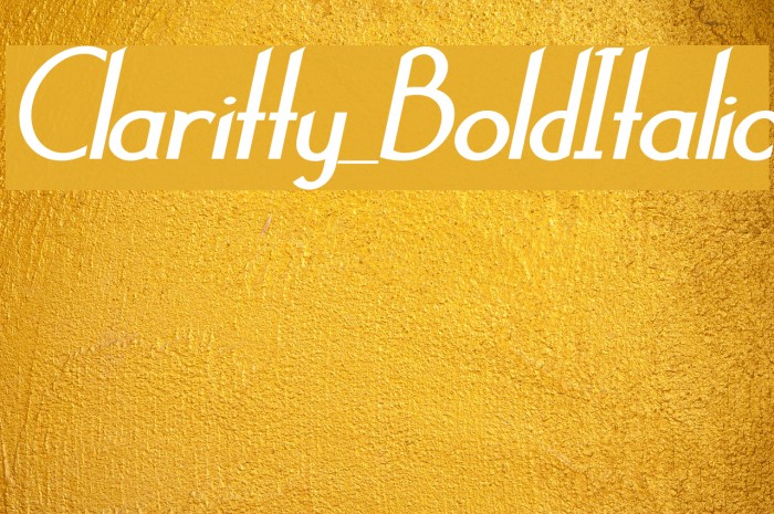 Claritty_BoldItalic Font examples