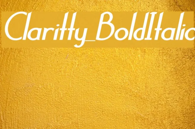 Claritty_BoldItalic Example 1