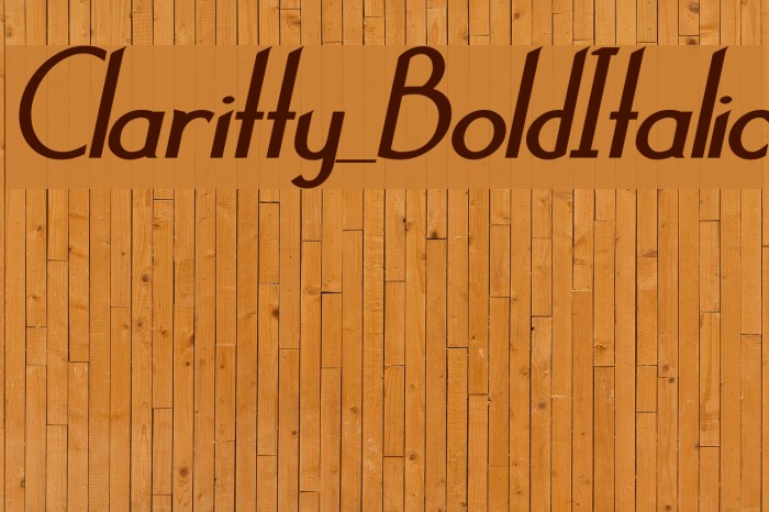 Claritty_BoldItalic Font examples