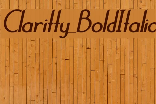 Claritty_BoldItalic Example 2