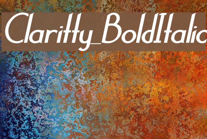 Claritty_BoldItalic Font examples