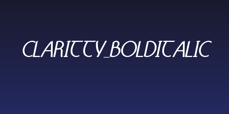 Claritty_BoldItalic Social Header