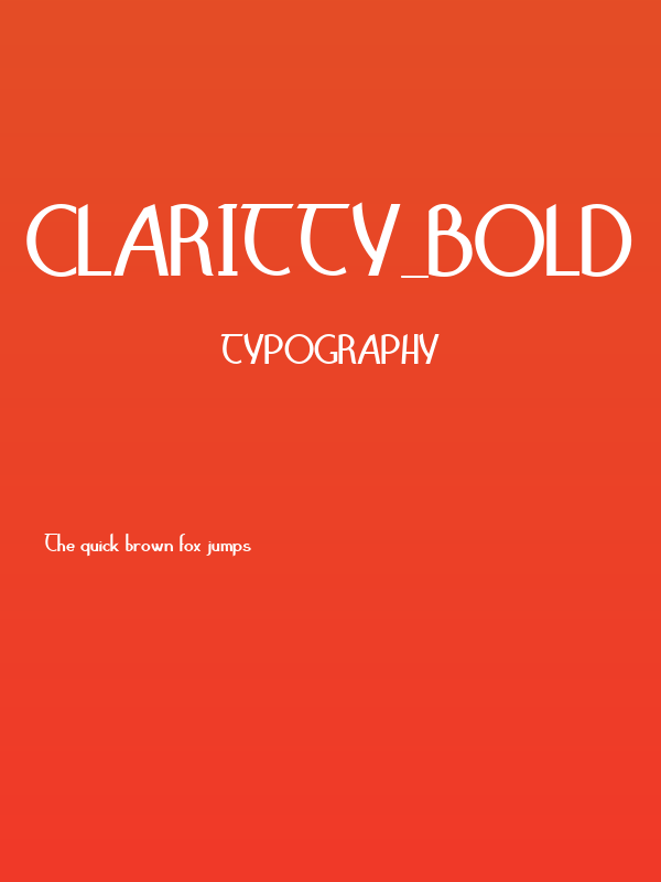 Claritty_Bold Poster