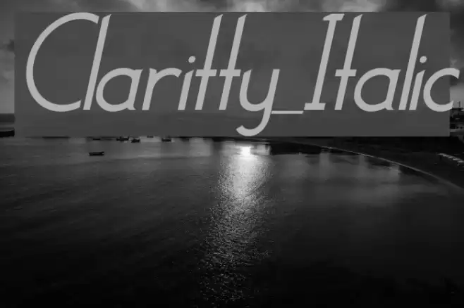 Claritty_Italic Font examples