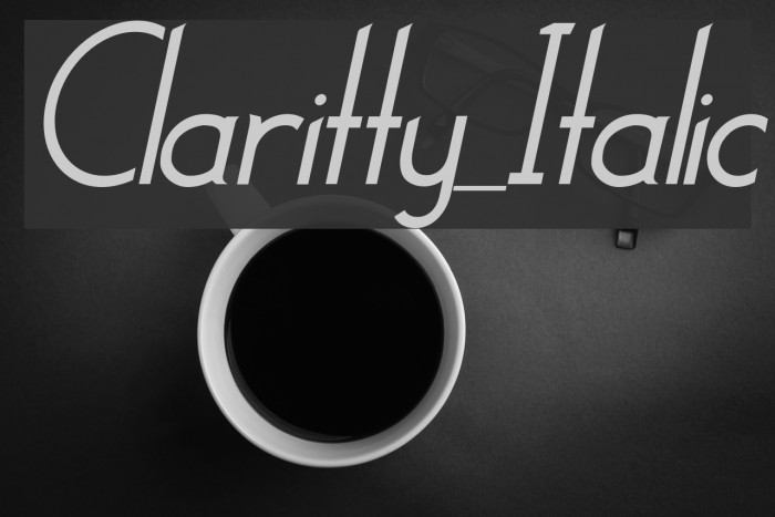 Claritty_Italic Font examples
