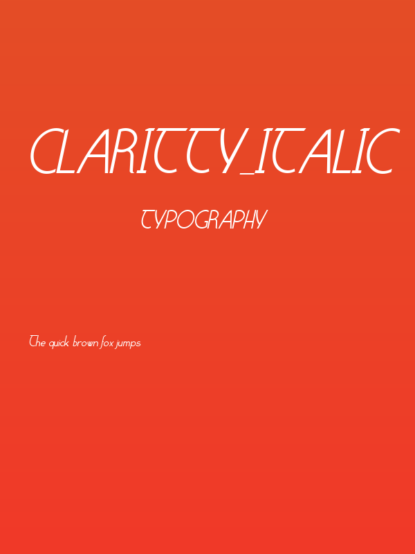 Claritty_Italic Poster