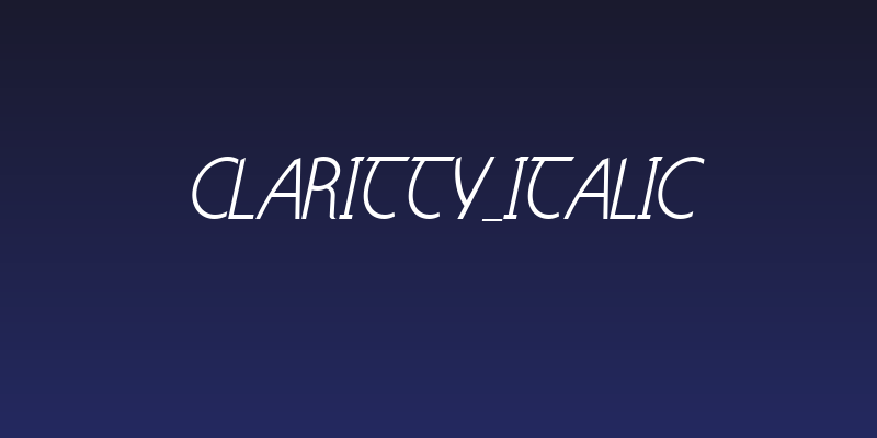 Claritty_Italic Social Header