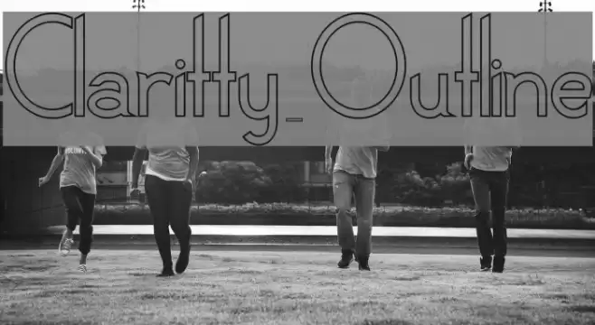 Claritty_Outline Font examples