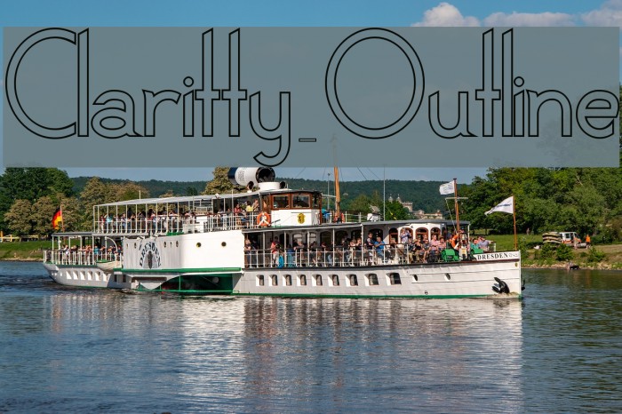Claritty_Outline Font examples