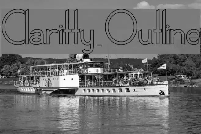 Claritty_Outline Font examples