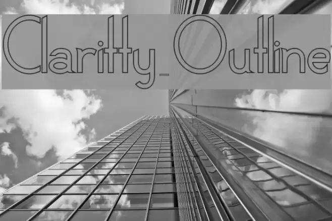 Claritty_Outline Font examples