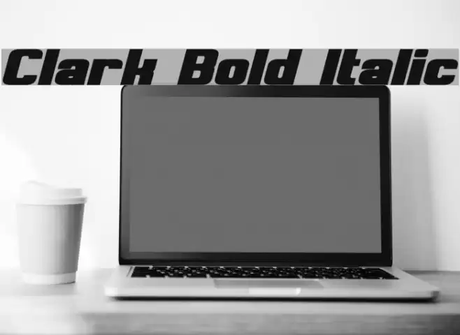 Clark Bold Italic Font examples