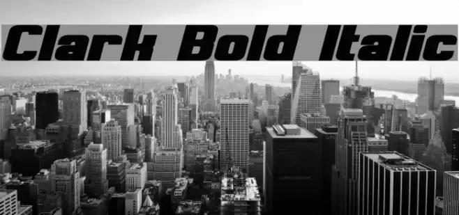 Clark Bold Italic Font examples