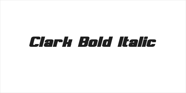 Clark Bold Italic Logo