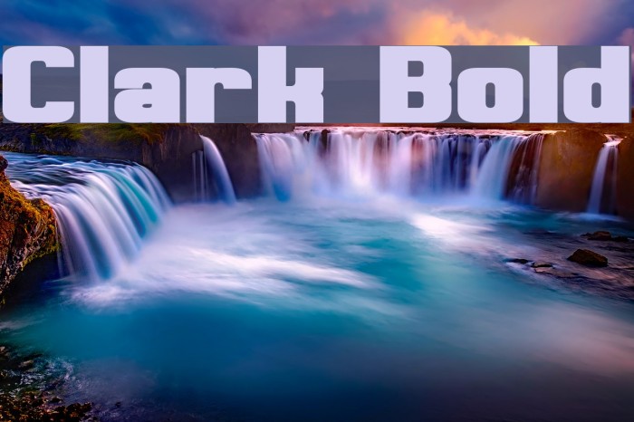 Clark Bold Font examples